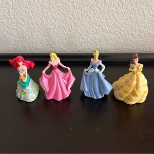 Brand New Disney Princess Once Upon a Moment Cake Topper, 4 Pc Decorations Set